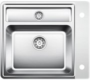 Мойка Бланко Statura 6-IF Crystal белое стекло нержавеющая сталь фото в Новосибирске Мойка Blanco Statura 6-IF Crystal белое стекло нержавеющая сталь фото в Новосибирске