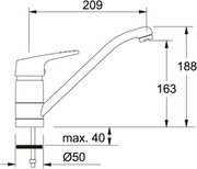 Смеситель Franke 750 хром фото 3 в Новосибирске