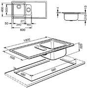 Мойка Смег LMN102S фото 2 в Новосибирске Мойка Smeg LMN102S фото 2 в Новосибирске