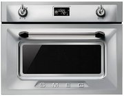 Компактный духовой шкаф с пароваркой Smeg SF4920VCX