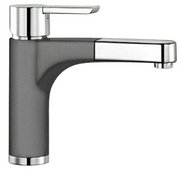 Смеситель Бланко Pylos-S chrome/Silgranit темная скала фото в Новосибирске Смеситель Blanco Pylos-S chrome/Silgranit темная скала фото в Новосибирске