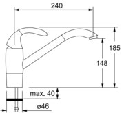 Смеситель Franke 810 хром фото 2 в Новосибирске