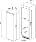 Встраиваемый холодильник Smeg S8L1721F фото 2 в Новосибирске