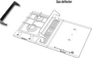 Газовый дефлектор для комбинирования Kuppersbusch ZKM 8053 Газовый дефлектор для комбинирования Kuppersbusch ZKM 8053