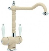 Смеситель Franke Old England бежевый (с двумя ручками)