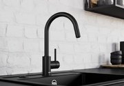Смеситель Бланко MIDA-S 526653 Silgranit матовый черный фото 2 в Новосибирске Смеситель Blanco MIDA-S 526653 Silgranit матовый черный фото 2 в Новосибирске
