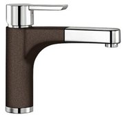 Смеситель Бланко Pylos-S chrome/Silgranit кофе фото в Новосибирске Смеситель Blanco Pylos-S chrome/Silgranit кофе фото в Новосибирске