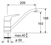 Смеситель Franke 460-1 оптика титана фото 2 в Новосибирске
