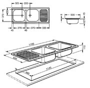 Мойка Смег LX116D-2 фото 3 в Новосибирске Мойка Smeg LX116D-2 фото 3 в Новосибирске