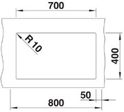 Мойка Blanco ROTAN 700-U Silgranit белый фото 4 в Новосибирске