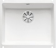 Мойка Бланко SUBLINE 500-U керамика отводная арматура InFino® глянцевый белый фото в Новосибирске Мойка Blanco SUBLINE 500-U керамика отводная арматура InFino® глянцевый белый фото в Новосибирске