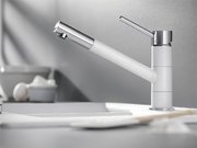 Смеситель Бланко Kano 525030 Silgranit белый фото 2 в Новосибирске Смеситель Blanco Kano 525030 Silgranit белый фото 2 в Новосибирске