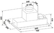 Встраиваемая вытяжка Fulgor Milano FBHD 700 PT X фото 3 в Новосибирске