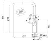 Смеситель Franke Neptune Style выдвижной шланг хром/оникс фото 2 в Новосибирске