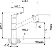 Смеситель Franke Rinsos хром фото 2 в Новосибирске