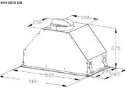 Встраиваемая вытяжка Korting KHI 6828 GN фото 3 в Новосибирске