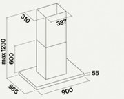 Вытяжка Falmec Lumina 90 Glass Black island (NRS) фото 2 в Новосибирске