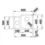Мойка Бланко SUPRA 340/180-U, чаша слева полированная нержавеющая сталь фото 3 в Новосибирске Мойка Blanco SUPRA 340/180-U, чаша слева полированная нержавеющая сталь фото 3 в Новосибирске