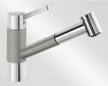 Смеситель Бланко Tivo-S chrome/Silgranit жемчужный фото в Новосибирске Смеситель Blanco Tivo-S chrome/Silgranit жемчужный фото в Новосибирске