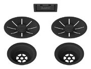 Отводная арматура Blanco InFino® с переливом черный матовый две чаши 239979