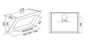 Вытяжка Falmec Quasar 60 Vetro (800) stec white фото 3 в Новосибирске