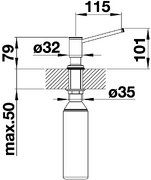 Дозатор для жидкого мыла Blanco LIVIA 521293 манган фото 3 в Новосибирске