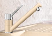 Смеситель Бланко Antas chrome/Silgranit кофе фото 3 в Новосибирске Смеситель Blanco Antas chrome/Silgranit кофе фото 3 в Новосибирске