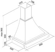 Вытяжка Falmec Ninfea Gardenia 90 (600) S орех фото 3 в Новосибирске