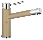 Смеситель Бланко Alta compact chrome/Silgranit шампань фото в Новосибирске Смеситель Blanco Alta compact chrome/Silgranit шампань фото в Новосибирске