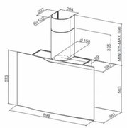 Вытяжка Faber VEIL BK A90 фото 3 в Новосибирске