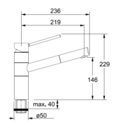 Смеситель Franke 350 хром/серебристый фото 3 в Новосибирске