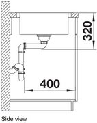 Мойка BLANCO ELON 45 S Silgranit черный, клапан-автомат фото 4 в Новосибирске Мойка BLANCO ELON 45 S Silgranit черный, клапан-автомат фото 4 в Новосибирске