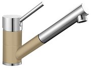 Смеситель Бланко Antas-S chrome/Silgranit шампань фото в Новосибирске Смеситель Blanco Antas-S chrome/Silgranit шампань фото в Новосибирске