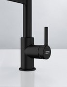 Смеситель Franke Lina Semi-pro с выдвижным шлангом черный матовый фото 3 в Новосибирске