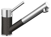 Смеситель Бланко Antas-S chrome/Silgranit антрацит фото в Новосибирске Смеситель Blanco Antas-S chrome/Silgranit антрацит фото в Новосибирске
