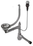 Арматура для одночашевых моек с круглым переливом и клапаном-автоматом Omoikiri WK-1-R-IN-A фото в Новосибирске