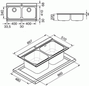 Мойка Smeg LI92B фото 3 в Новосибирске