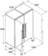 Холодильник Side-by-Side Liebherr SBSesf 7222 Comfort NoFrost фото 4 в Новосибирске