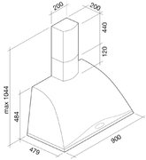 Вытяжка Falmec Ginevra Tile 90 (600) S фото 4 в Новосибирске