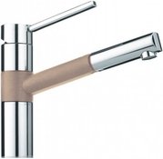 Смеситель Franke Landy 350 выдвижной шланг хром/миндаль