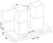 Вытяжка Falmec Horizon isola 180 ix (2x800) фото 3 в Новосибирске