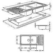 Мойка Смег SG116D фото 2 в Новосибирске Мойка Smeg SG116D фото 2 в Новосибирске