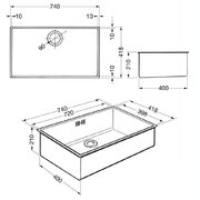 Мойка Смег VQ72RS-2 фото 2 в Новосибирске Мойка Smeg VQ72RS-2 фото 2 в Новосибирске