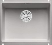 Мойка Бланко SUBLINE 500-U керамика отводная арматура InFino® серый алюминий фото в Новосибирске Мойка Blanco SUBLINE 500-U керамика отводная арматура InFino® серый алюминий фото в Новосибирске