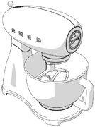 Планетарный миксер Smeg SMF02PBEU фото 4 в Новосибирске