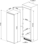 Встраиваемая морозильная камера Smeg S8F174NE фото 4 в Новосибирске