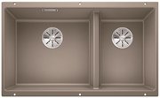 Мойка Бланко SUBLINE 430/270-U с отводной арматурой InFino® серый беж фото в Новосибирске Мойка Blanco SUBLINE 430/270-U с отводной арматурой InFino® серый беж фото в Новосибирске