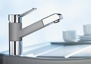 Смеситель Бланко Zenos-S chrome/Silgranit шампань фото 3 в Новосибирске Смеситель Blanco Zenos-S chrome/Silgranit шампань фото 3 в Новосибирске
