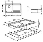 Мойка Смег LE861S фото 3 в Новосибирске Мойка Smeg LE861S фото 3 в Новосибирске