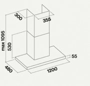 Вытяжка Falmec Lumina 120 Glass Black wall (NRS) фото 3 в Новосибирске